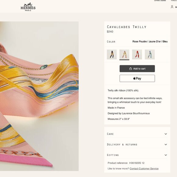 Authentic Hermès Cavalcades Silk Twilly - Picture 16 of 16